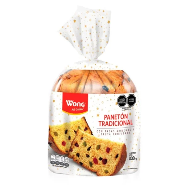 Panetón bolsa x 900gr marca elección (Wong)