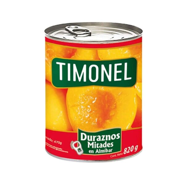 Timonel Duraznos 820gr Mitades